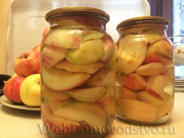 Компот из яблок на зиму без сахара - рецепт без варки и стерилизации