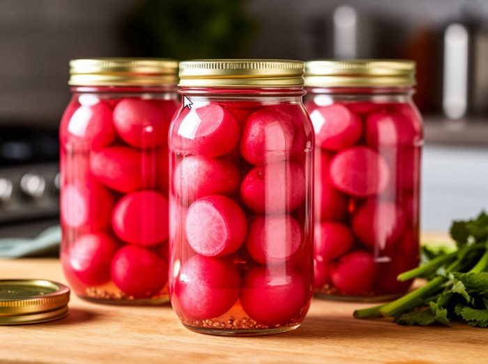 Хрустящий маринованный редис классический