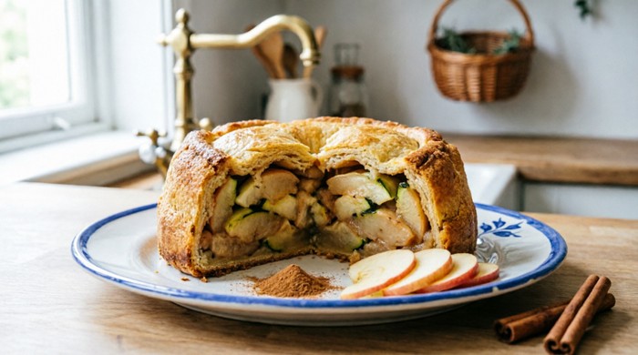 Яблочно-кабачковая шарлотка